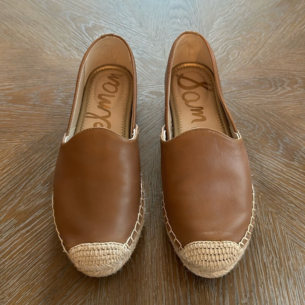 Sam Edelman Leather Slip On Espadrille 6.5